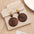 Wholesale  Geometric Wooden Retro Exaggerated Hollow Earrings