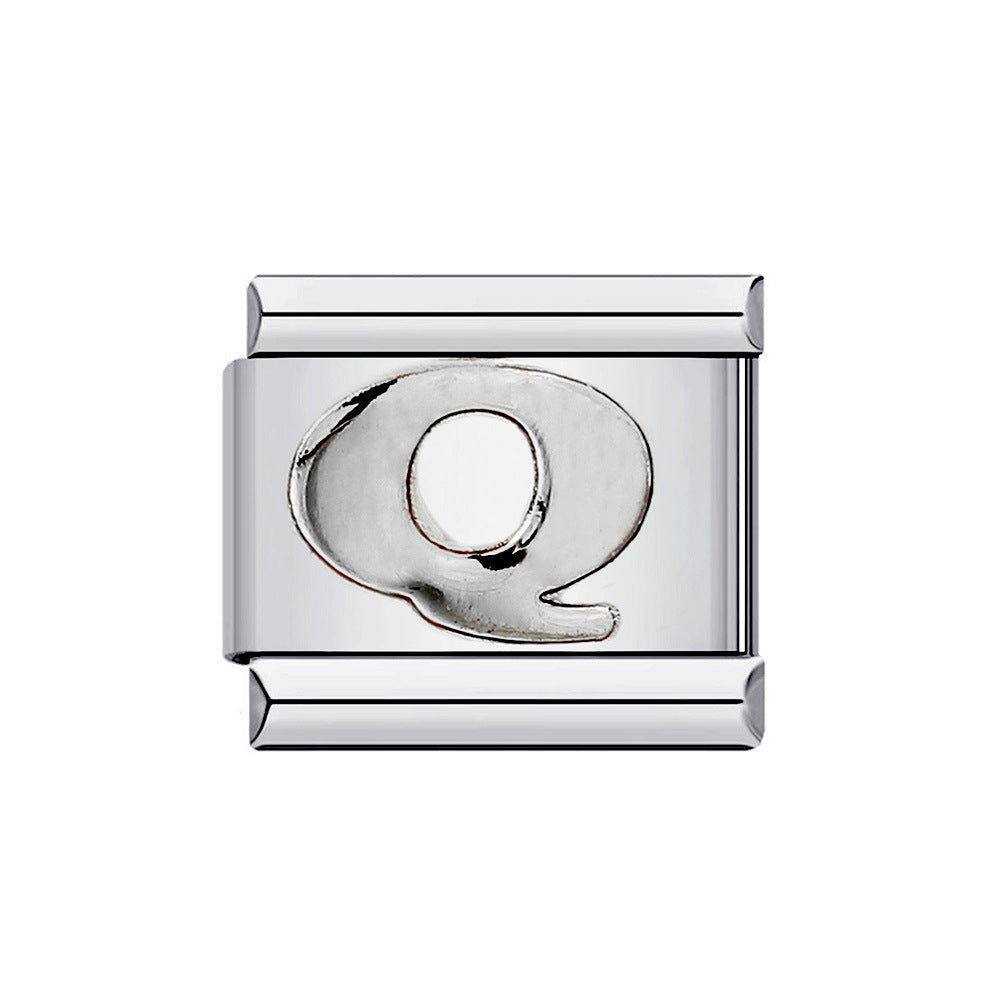 Wholesale Italian Charm Bracelet 9mm DIY Splicing Removable English Letters Stainless Steel Composable Bracelet