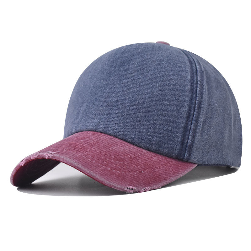 Wholesale  Washed Old Color Matching Baseball Cap