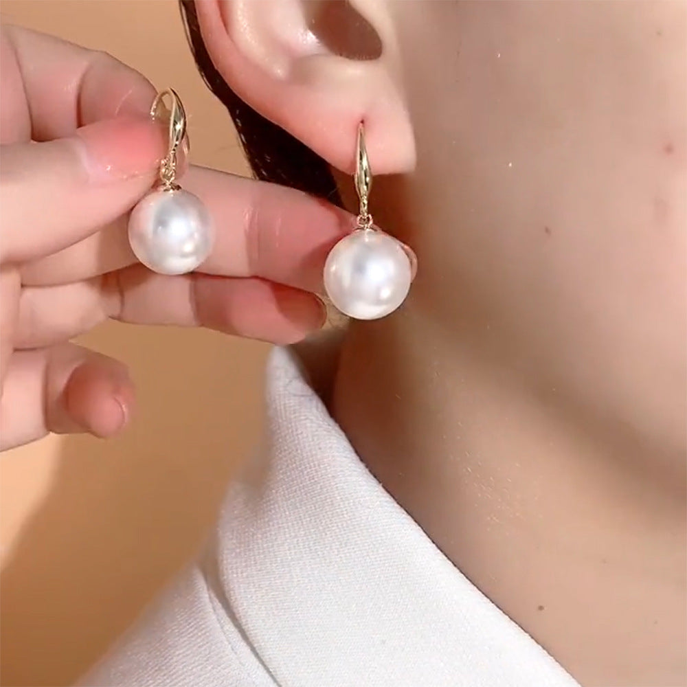 Wholesale red pearl earrings