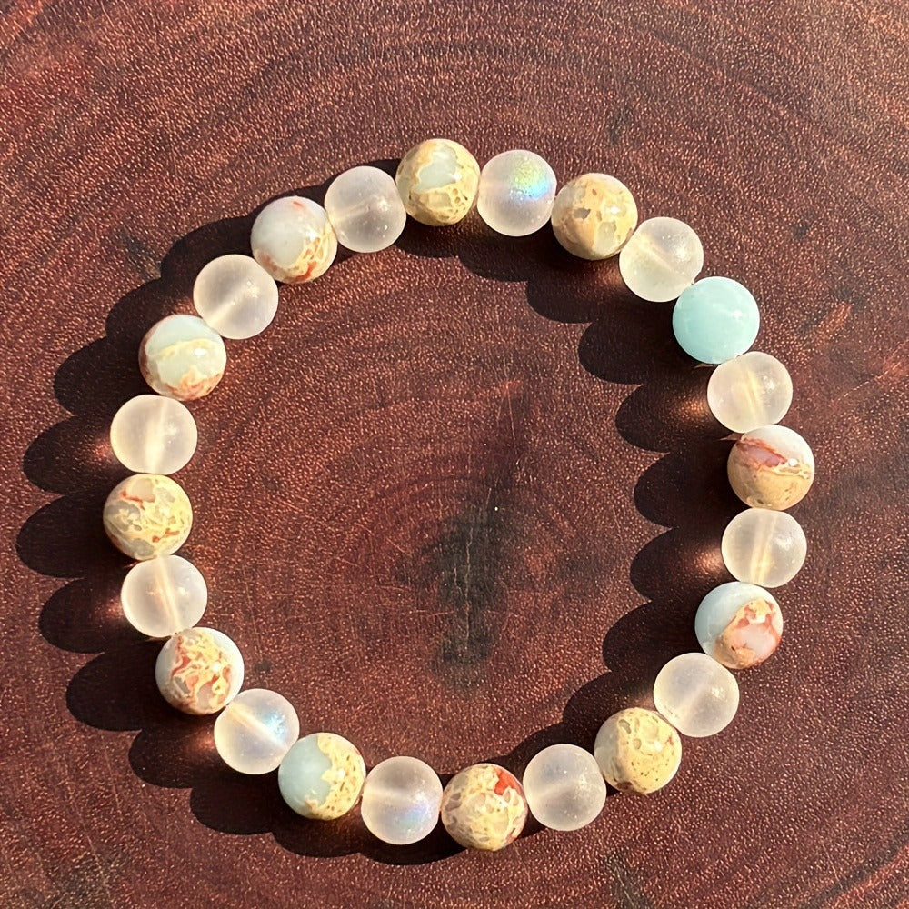 Wholesale Shoushan Stone Frosted Colorful Crystal Bracelet