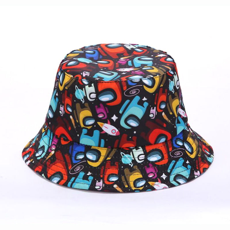 Wholesale  popular fisherman hat game peripheral printing basin hat bucket hat