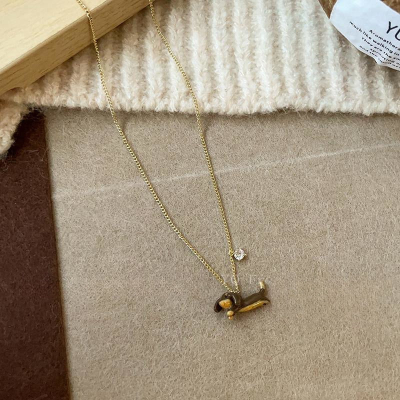 Wholesale Tourmaline  Necklace  Light Luxury Clavicle Chain