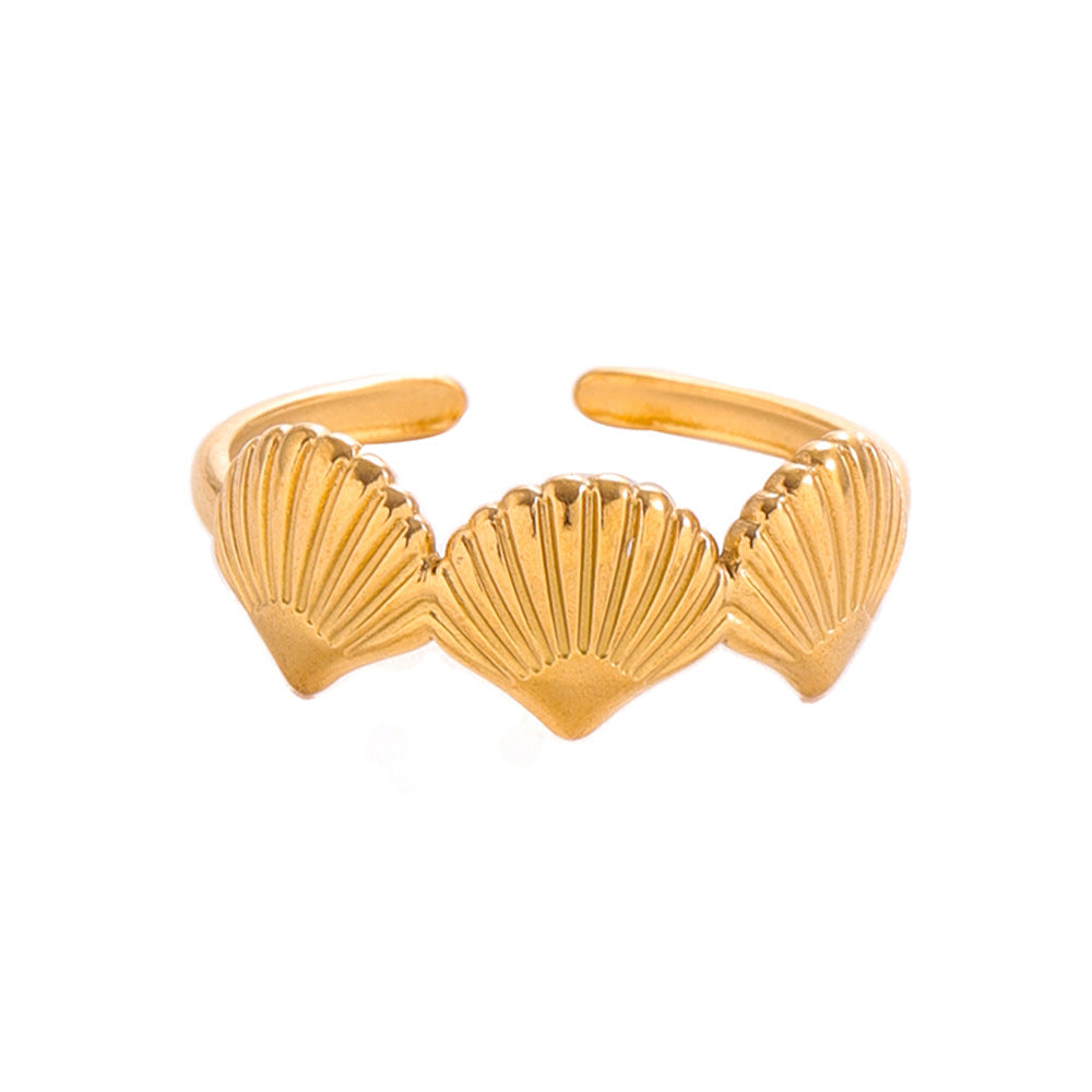 Wholesale Stainless Steel Open Ring  Gold Plated Adjustable Ring