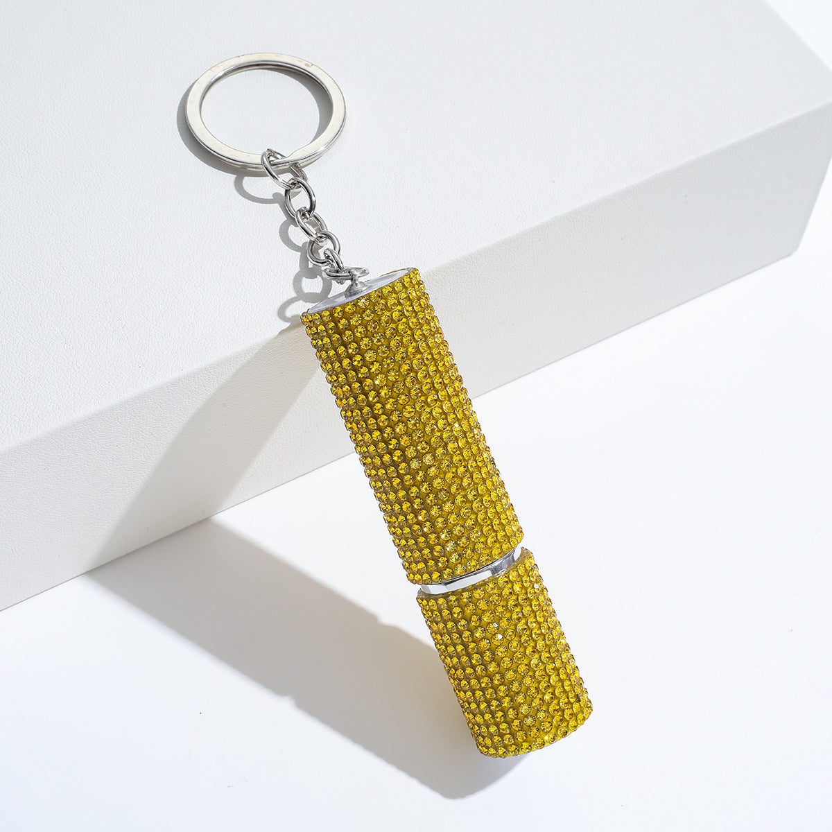 Wholesale colorful leopard print rhinestone perfume bottle portable multifunctional alloy keychain ACC-KC-ZhiYa003