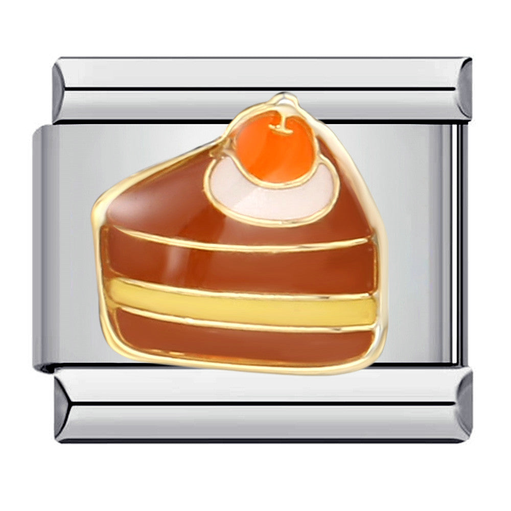 Wholesale Italian Module Dessert Cake Element Bracelet Stainless Steel Welding Oil Dropping DIY  Bracelet