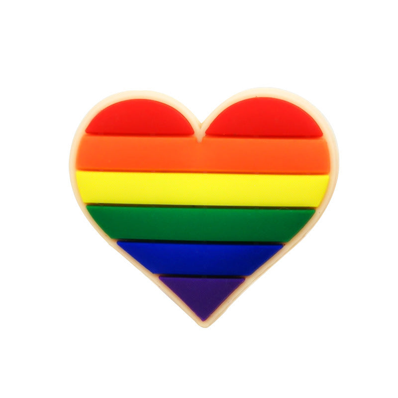 Wholesale 100pcs Random Rainbow Shoes Accessories Shoes Charms