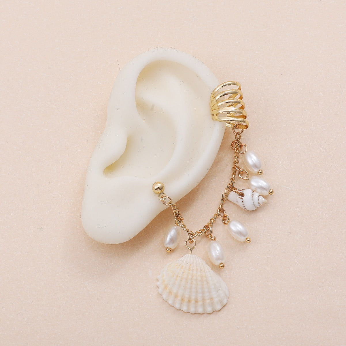 Wholesale Summer Beach Pearl Shell Conch Earrings