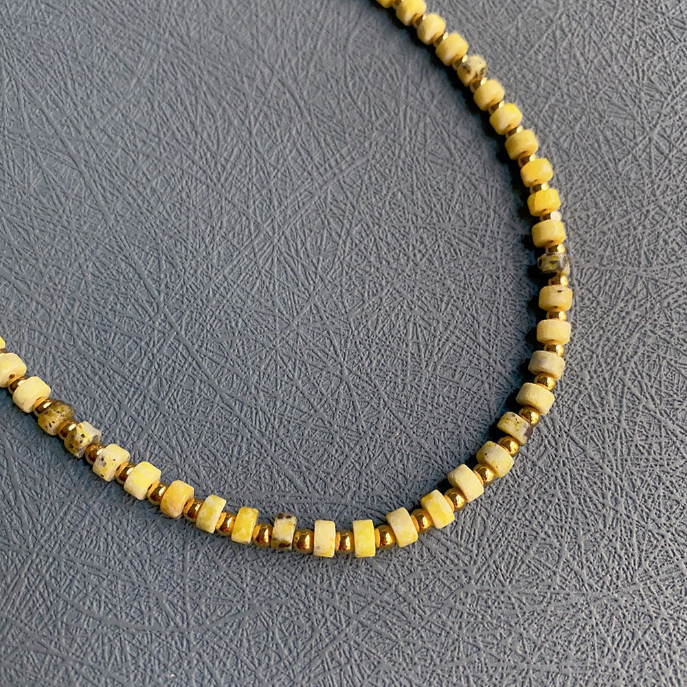 Wholesale Natural Stone Colored Necklace Clavicle Chain Handmade Beaded Multi-color Stacked Neck Necklace Choker Necklace ACC-NE-Yazhi002