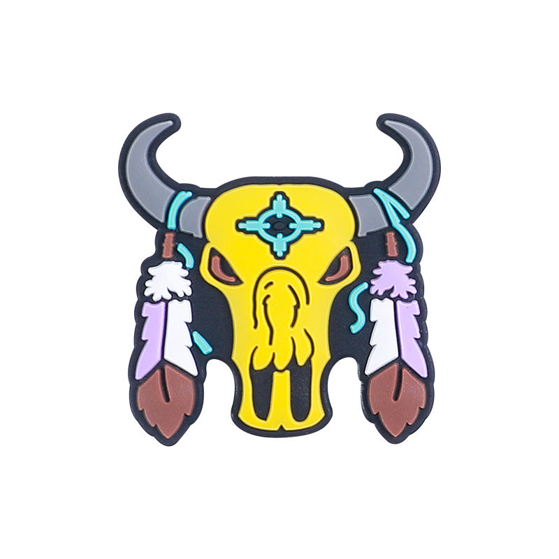 Wholesale 20pcs Boho Cow Head Silicone Beads Focal Beads DIY Beading Accessories ACC-BDS-RongFa008