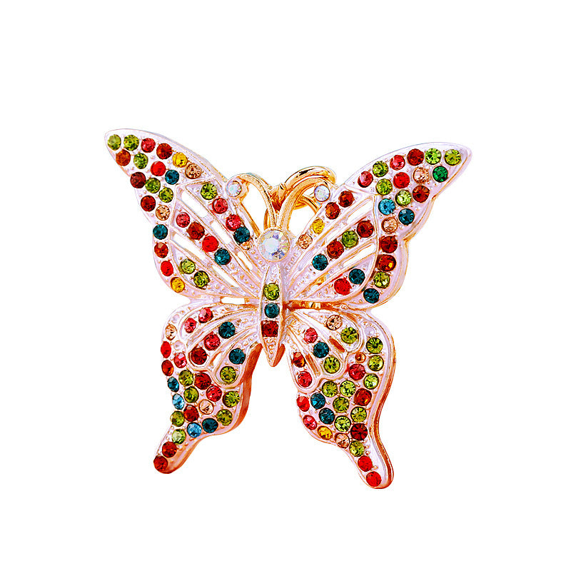Wholesale Creative Diamond Butterfly Insect Keychain ACC-KC-RuiYuan013