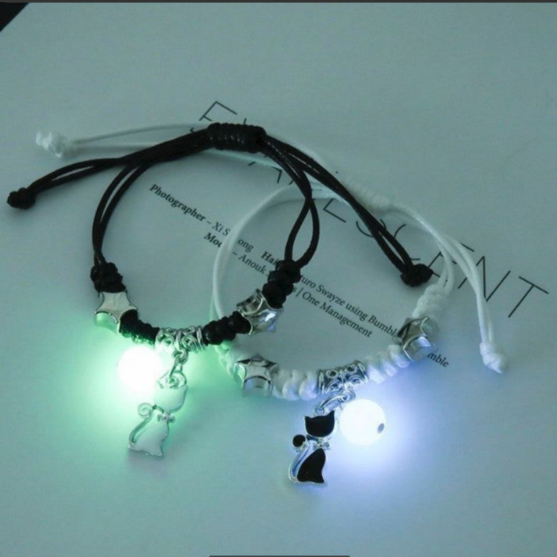 Wholesale Alloy Electroplated Resin Luminous Star Bracelet Glow In The Dark Trendy Everyday Fashion Accessory For Women And Teens