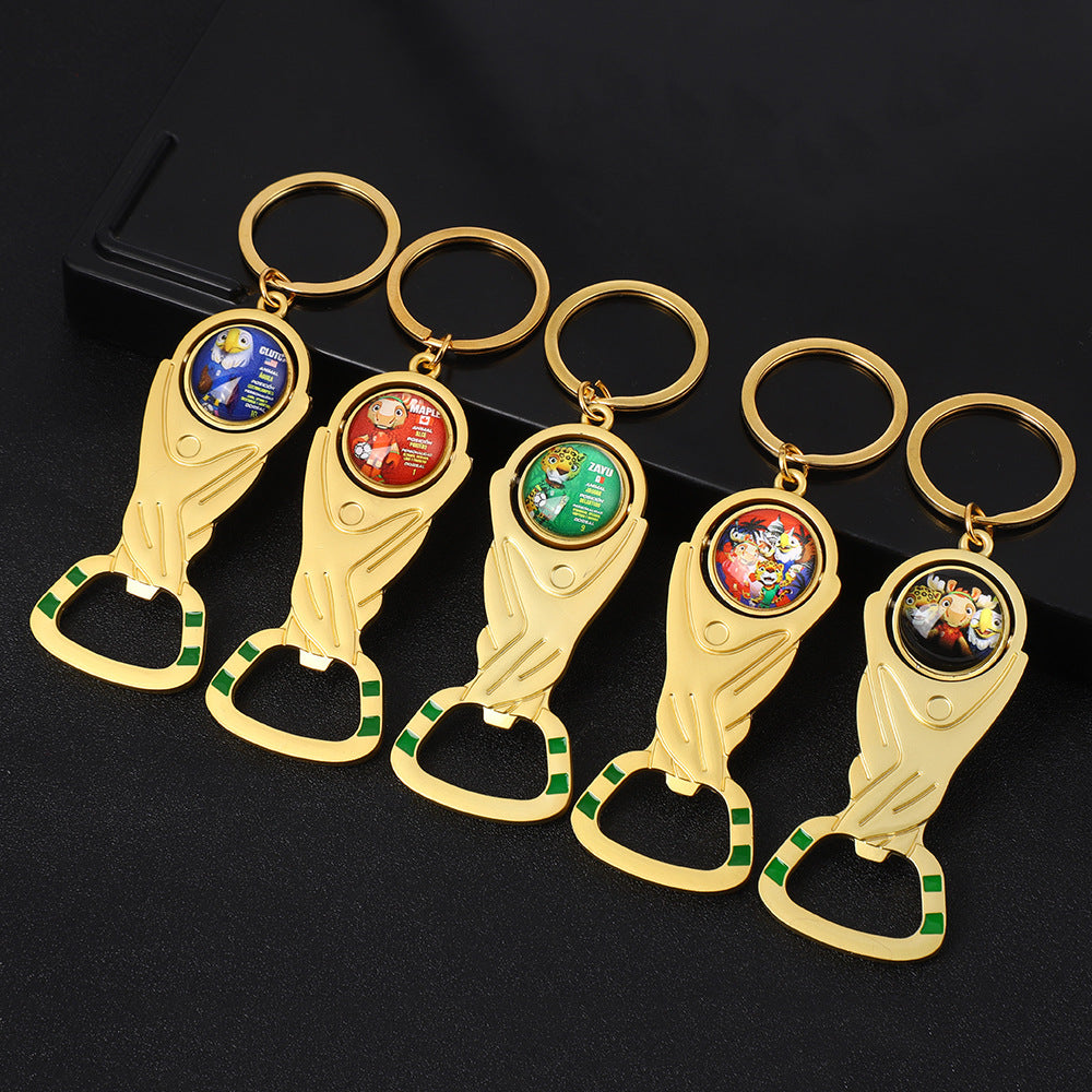 Wholesale 2026 World Cup Keychain Bottle Opener Set Zinc Alloy Decorative Accessory Boutique Resale