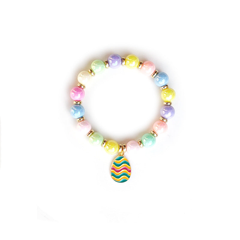 Wholesale  Easter egg bracelet acrylic beaded accessories