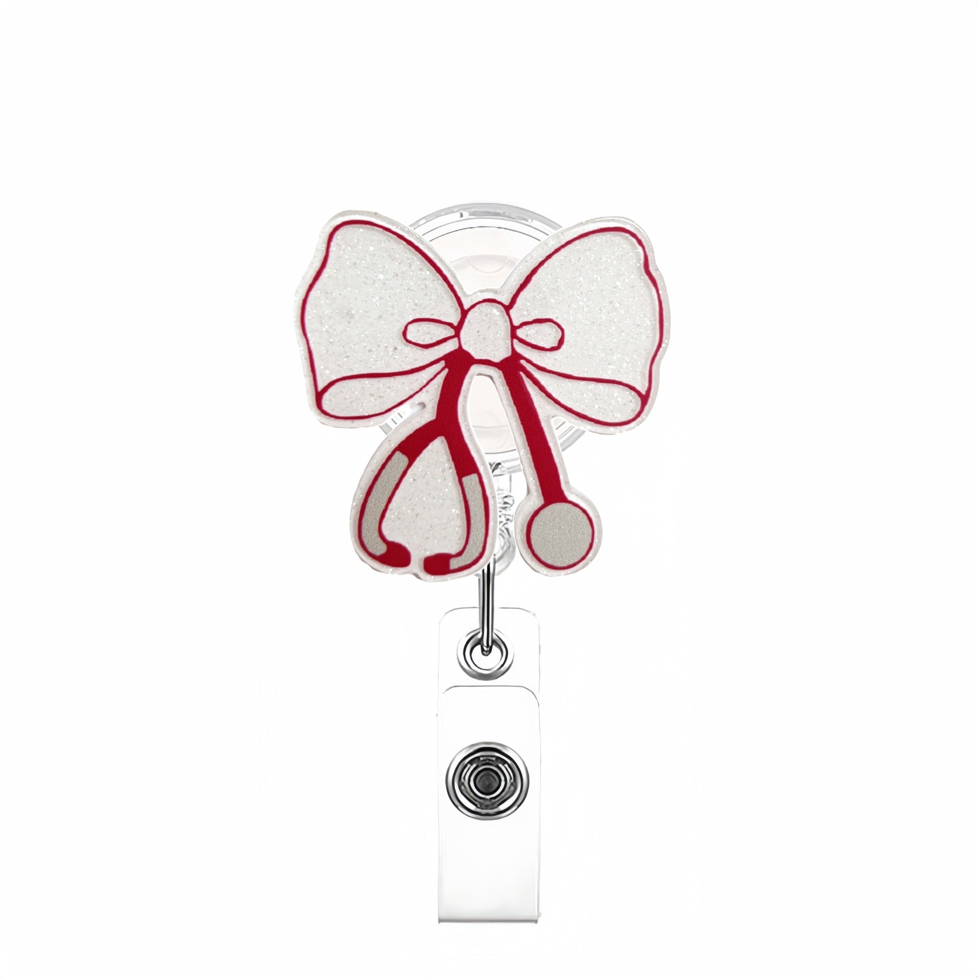 Wholesale Acrylic Bow Stethoscope Badge Reels Keychains