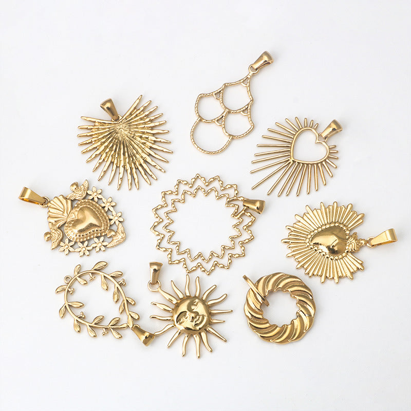 Wholesale Stainless Steel High Fashion Sun Love Gold Pendant