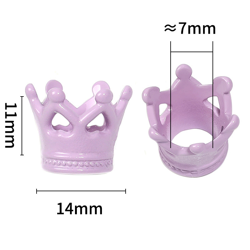 Wholesale 100pcs Acrylic Three-dimensional Crown Beads Diy Jewelry Accessories ACC-BDS-BLG107
