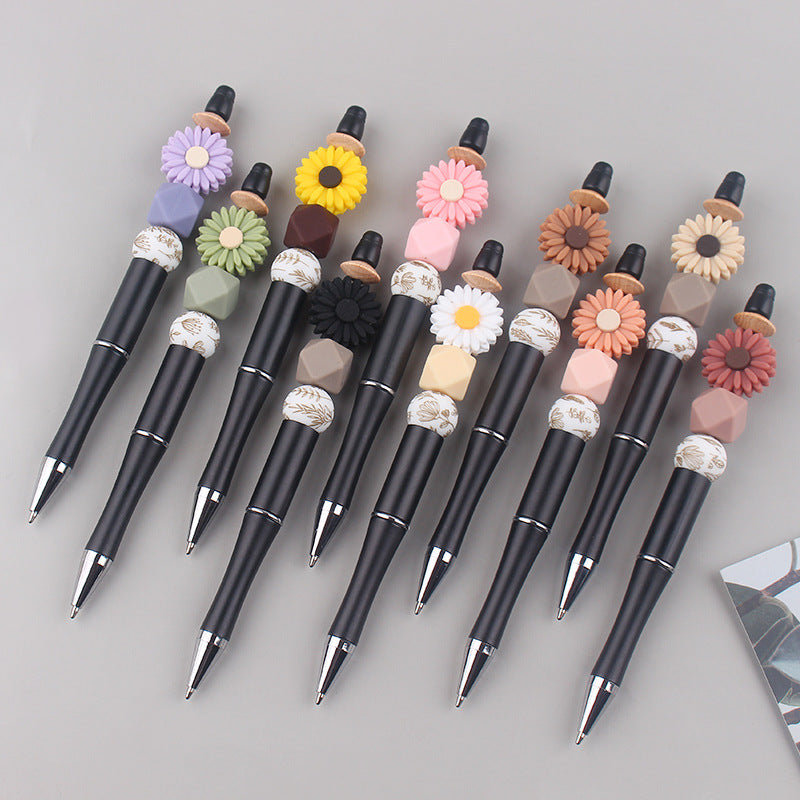 Wholesale Beaded Pen Gel Pen Creative DIY Cartoon Daisy Flowers  Pen