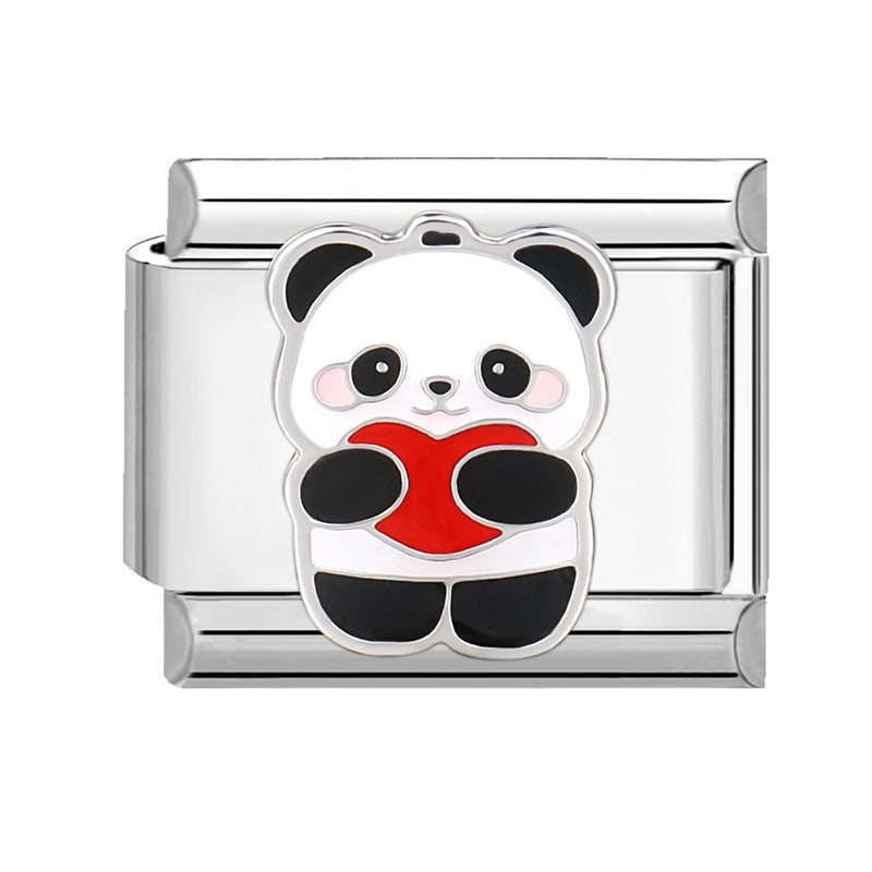 Wholesale Italian Charm Bracelet 9mm DIY Splicing Creative Pattern Titanium Steel  Composable Bracelet