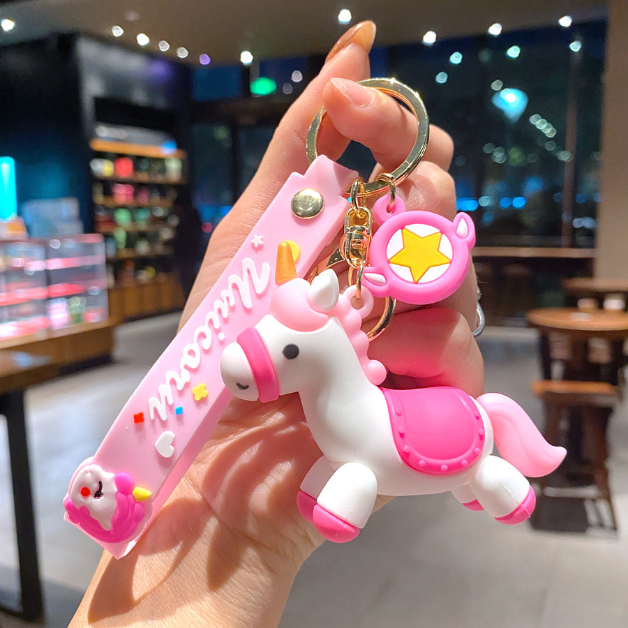 Wholesale Cartoon Pony PVC Soft Glue Cute Keychain ACC-KC-XinShu016