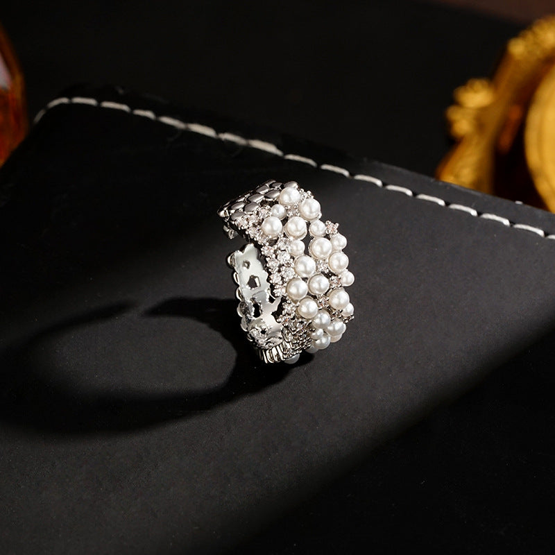 Wholesale  Micro-inlaid Light Luxury Zircon Ring