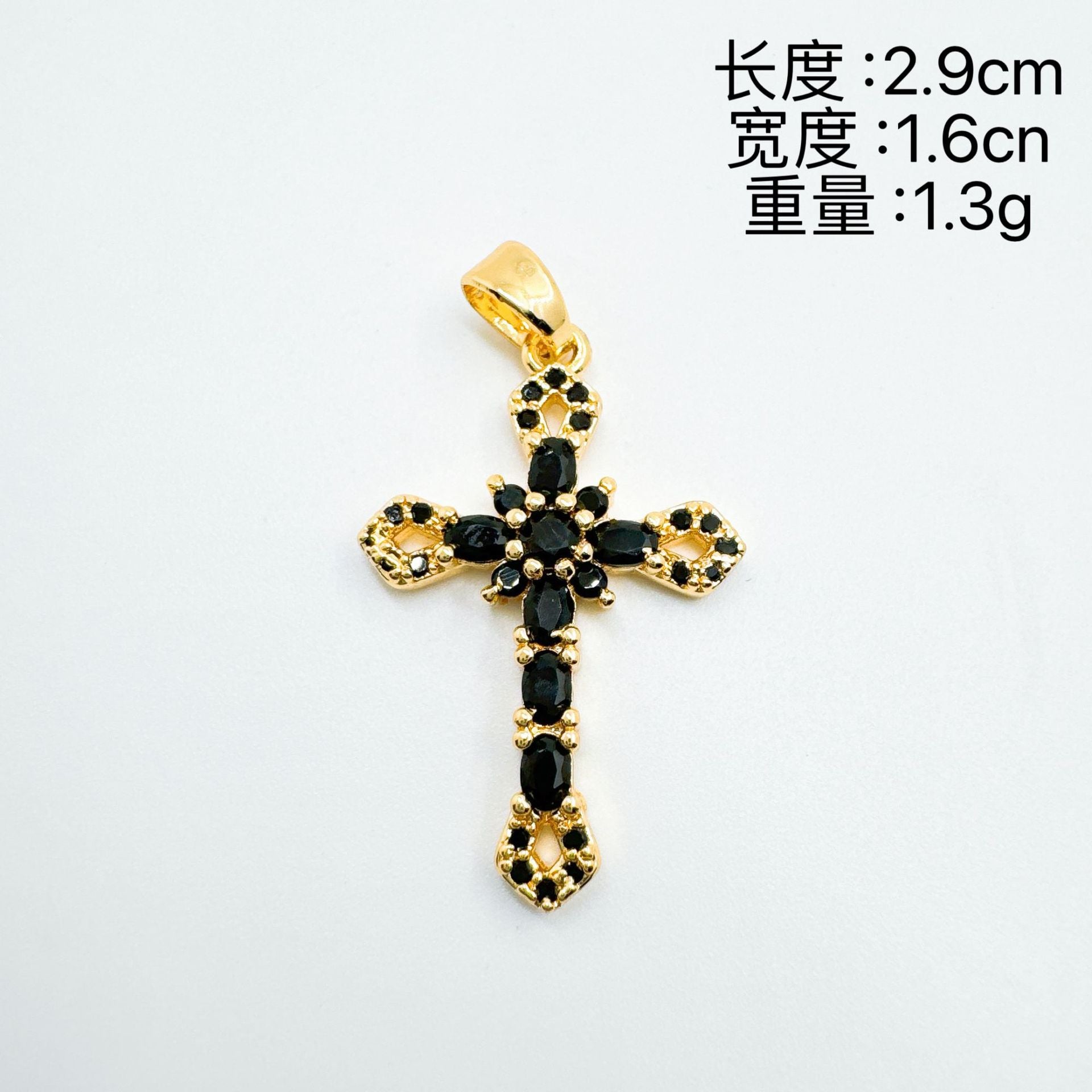 Wholesale Vintage Cross Necklace Pendant,  Gold Plated Copper