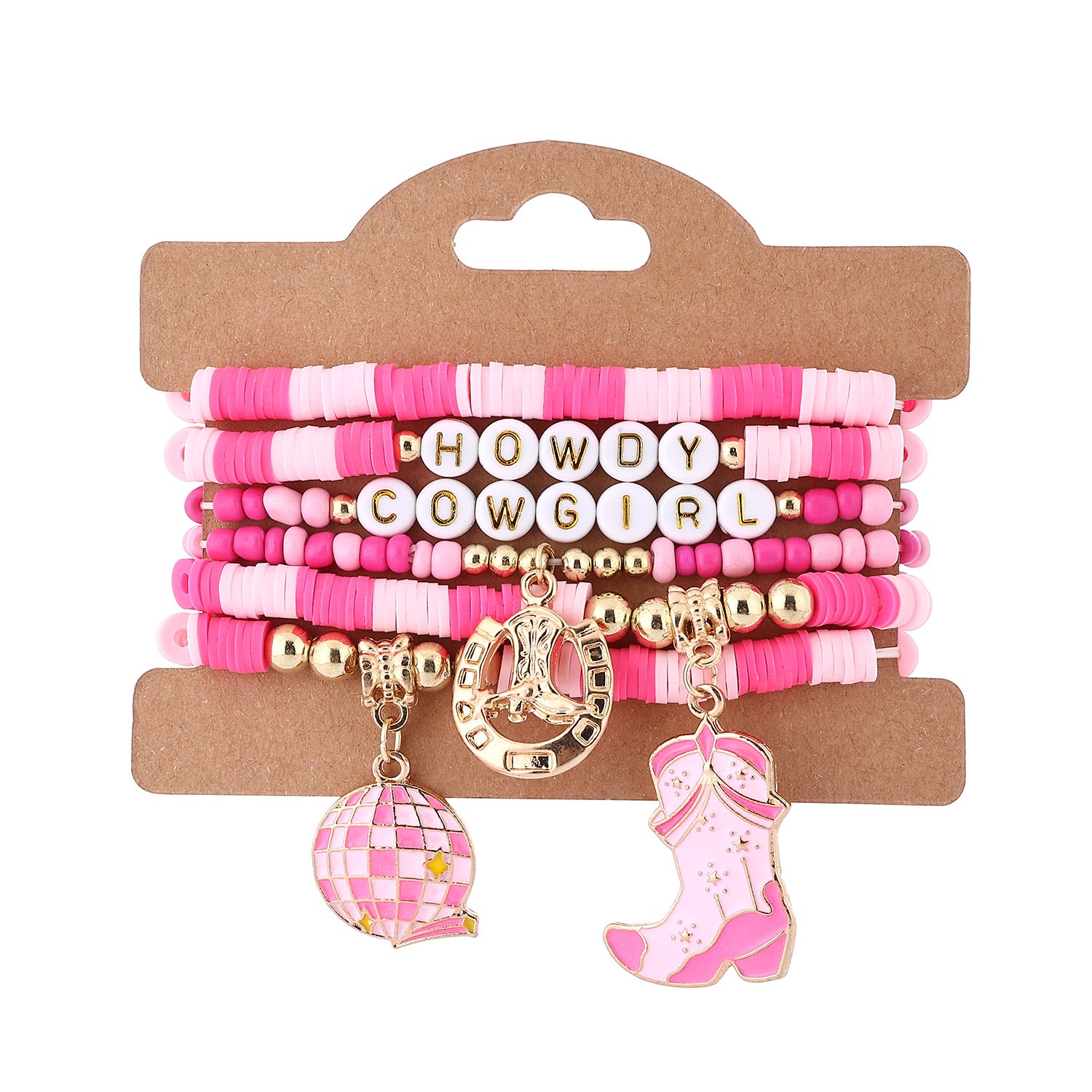 Wholesale  Soft clay western Denim style bracelet set