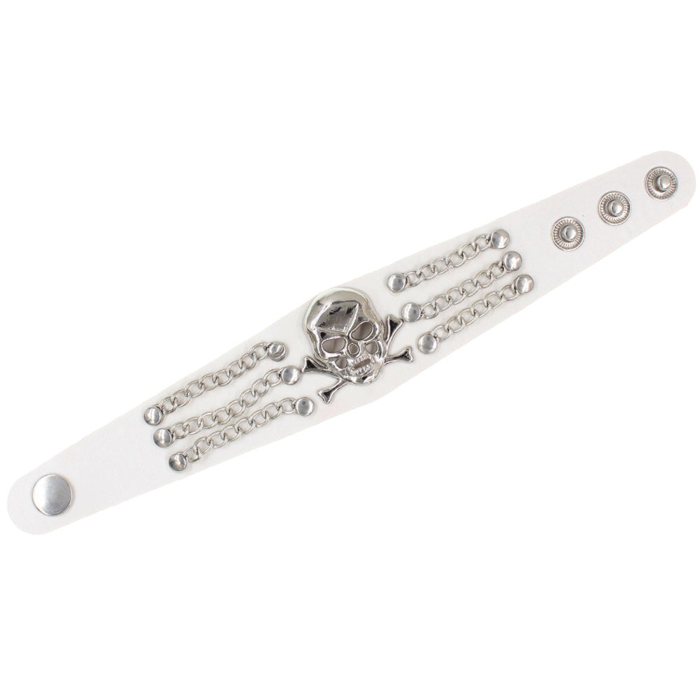 Wholesale Leather Punk Skull Bracelet