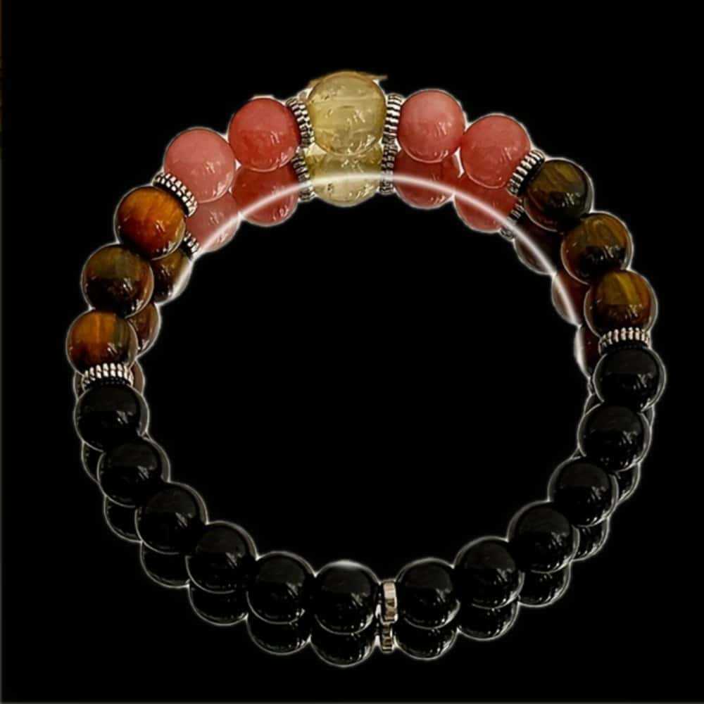 Wholesale Obsidian Tiger Eye Carnelian Amber Bracelet