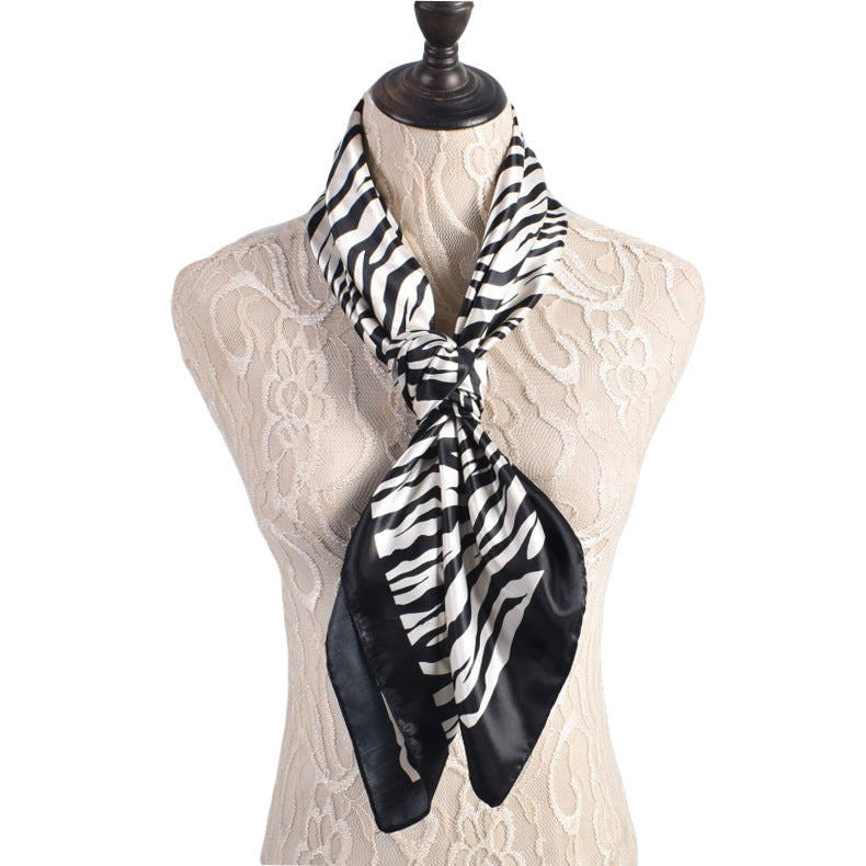 Wholesale 90 Satin Zebra Pattern Large Square Scarf Silk Scarf