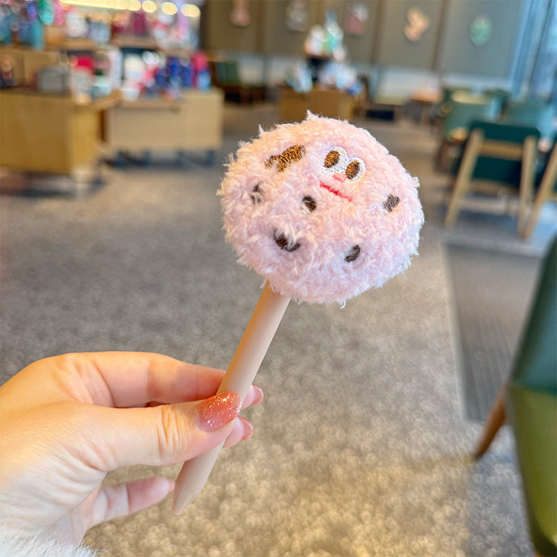 Wholesale Student plush cute pen warm cute baby gel pen