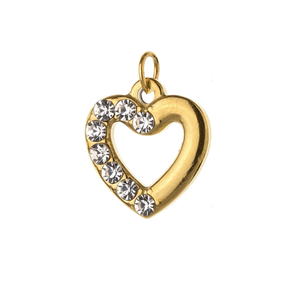 Wholesale Retro Style Heart Series Oil Dripping Colorful Stainless Steel  Charms