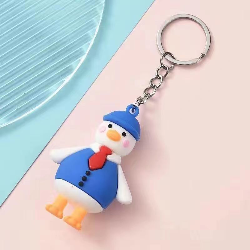 Wholesale Cartoon Crooked Neck Duck Keychains Pendants ACC-KC-Qichu001