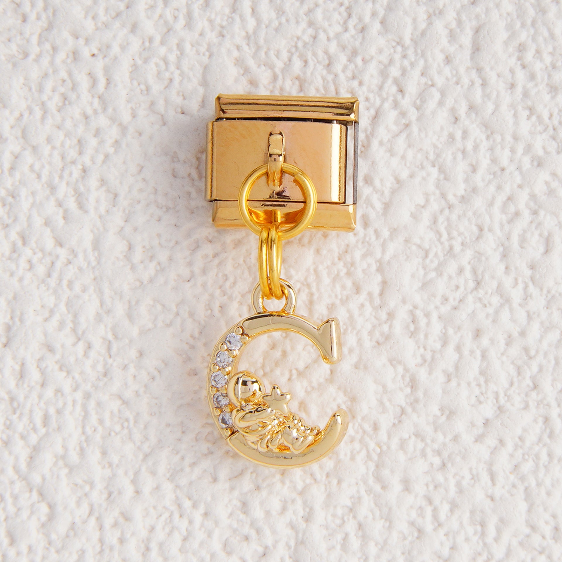 Wholesale Italian Charm Bracelet 9mm DIY Splicing Letter Pendant Stainless Steel Composable Bracelet