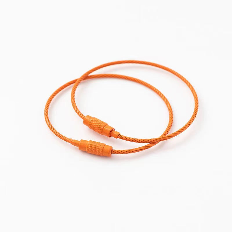 Wholesale 10pcs Color Paint Wire Ring DIY Keychain Accessories Bulk Keychains ACC-KC-HeYuan001