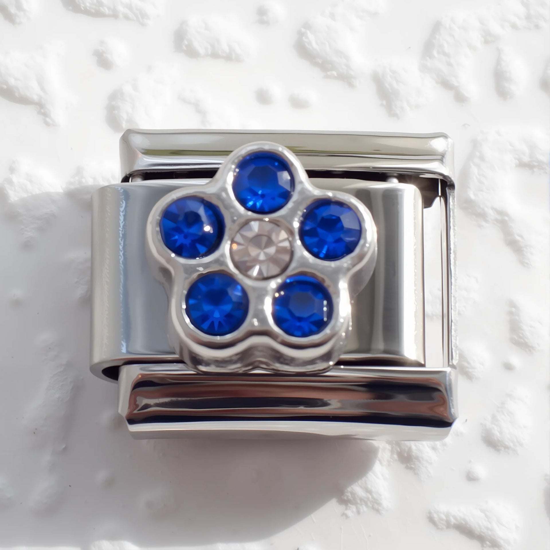 Wholesale 5pcs Italian Charm Bracelet 9mm DIY Splicing Flower Stainless Steel Composable Bracelet