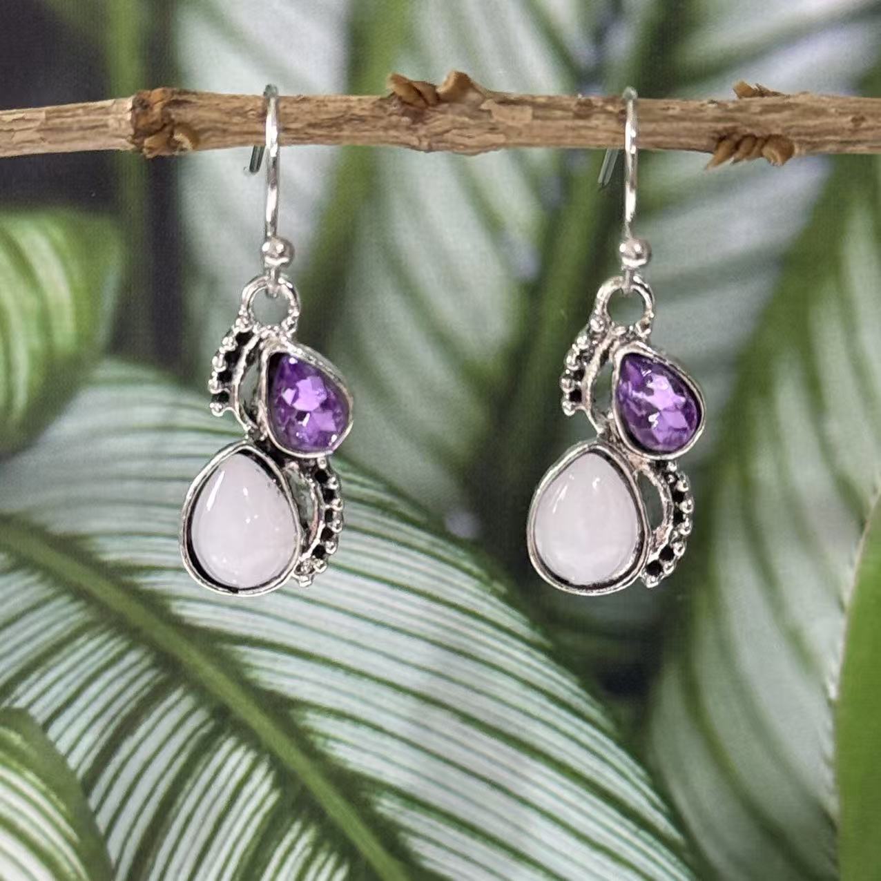 Wholesale Vintage Gemstone Drop Earrings