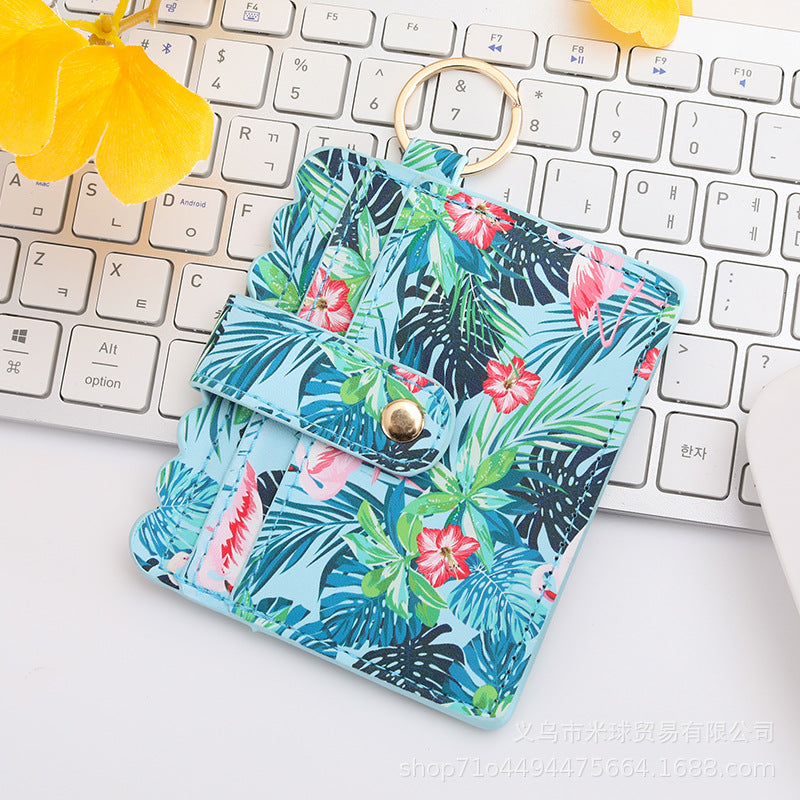 Wholesale Western Style Aztec Tie Dye Camouflage Plaid Leopard Print PU Pickup Bag Keychain ACC-KC-MiQiu001