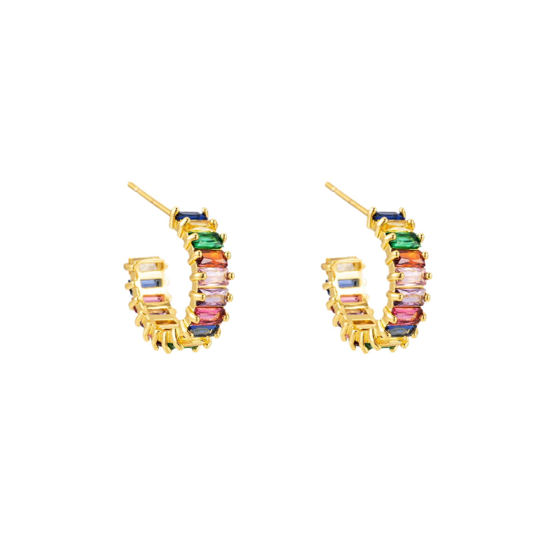 Wholesale Fashion Light Luxury Colored Diamond Earrings