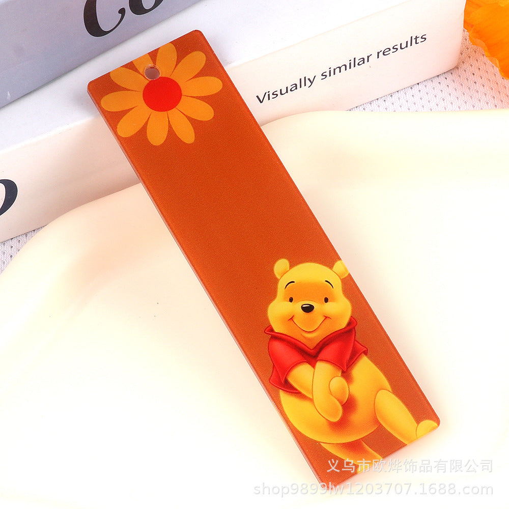 Wholesale 10pcs Cartoon Acrylic Double-sided Bookmark