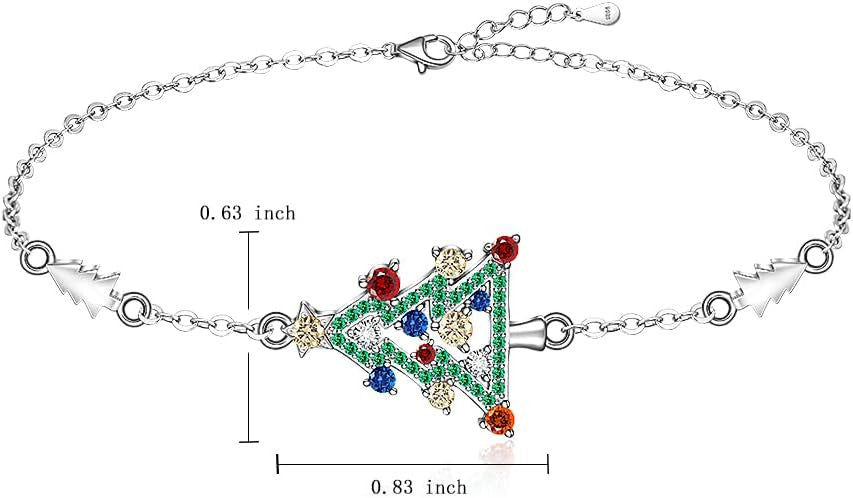 Wholesale Color Christmas Tree Diamond Earrings Necklace Bracelet suit