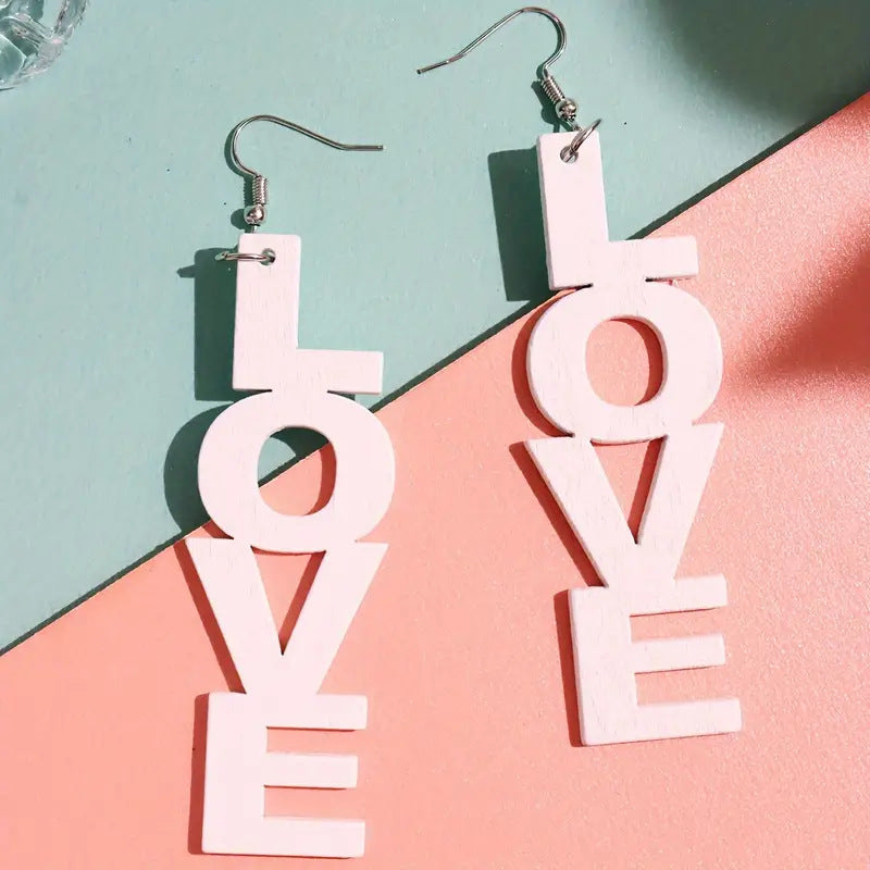 Wholesale Valentine's Day Love Wings Acrylic Earrings