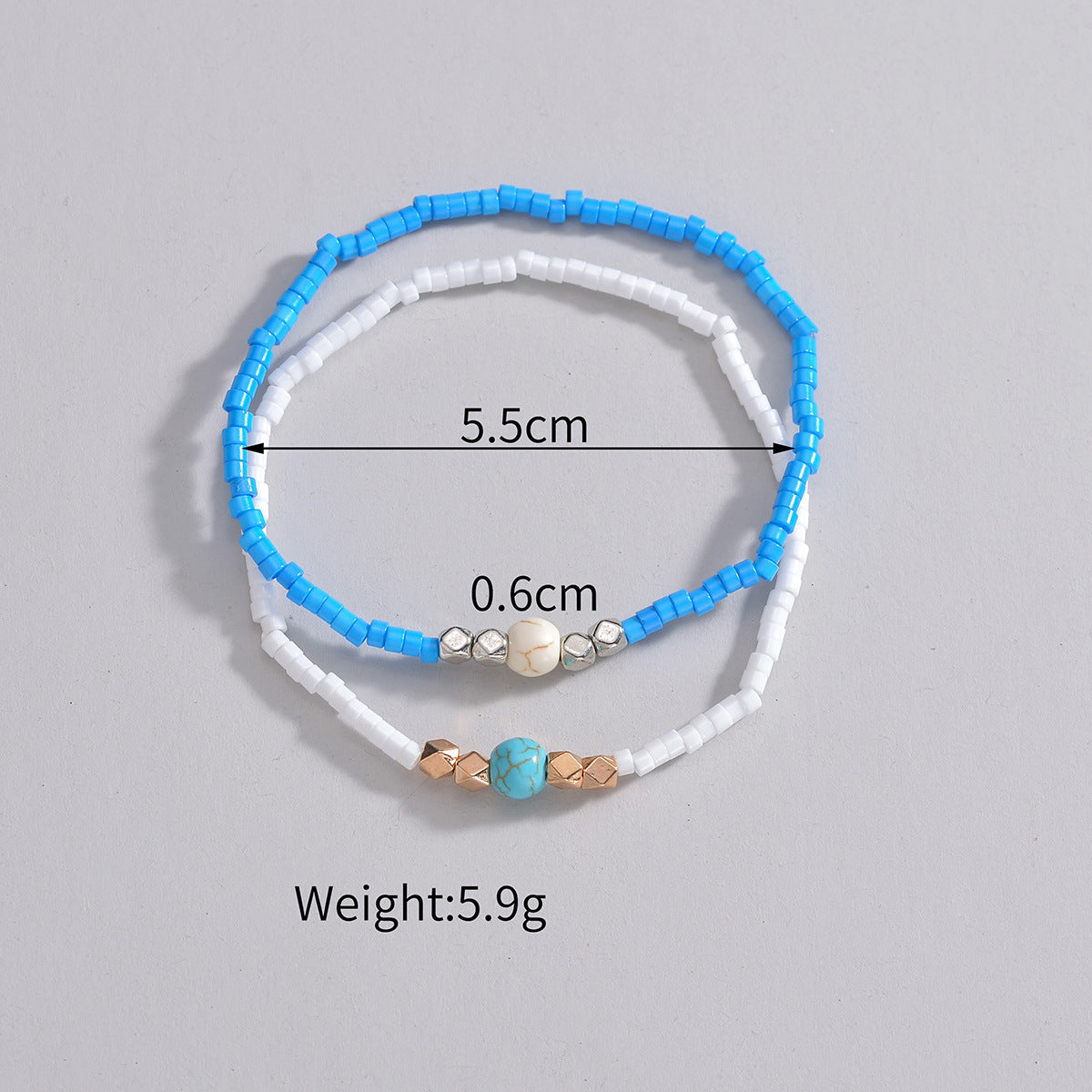Wholesale  turquoise white blue beads beads  bracelet