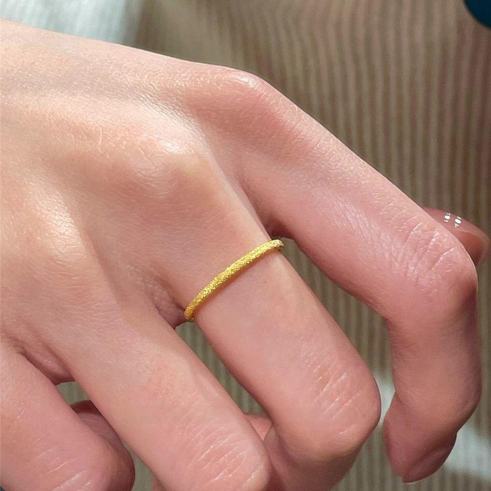 Wholesale Fine Glitter Starry Sky Ultra-Fine Frosted Titanium Steel Ring