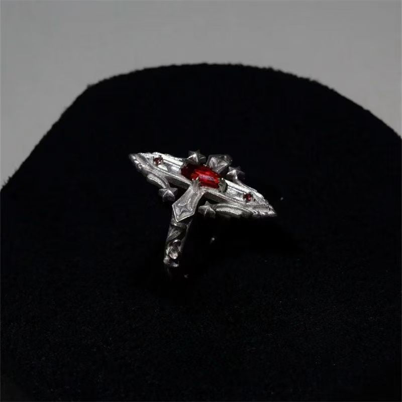 Wholesale  Simple Geometric Star Index Finger Ring Opening Adjustable Ring