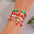 Wholesale  Color Acrylic Diamond Snowflake Bell Elastic Beaded Bracelet Christmas suit