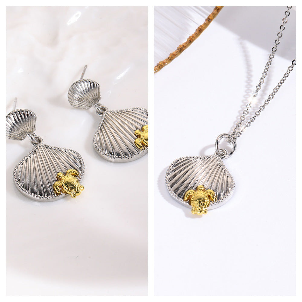 Wholesale  Pearl Starfish Turtle Scallop Necklace