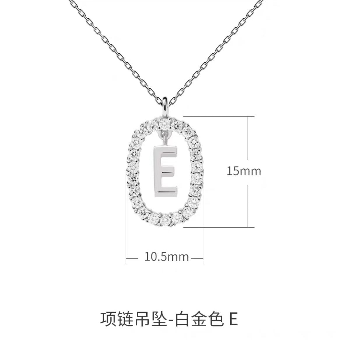Wholesale Color Diamond Letter Necklace Inlaid with Color Zircon Clavicle Chain Choker Necklace ACC-NE-BYL002