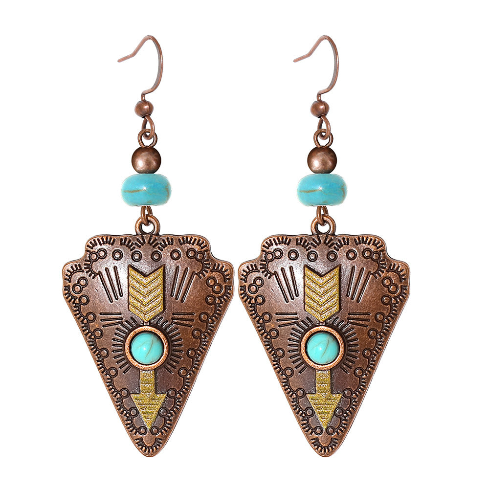 Wholesale Bohemian Hollow Tassel Earrings Zinc Alloy Stylish Boutique Jewelry Accessory