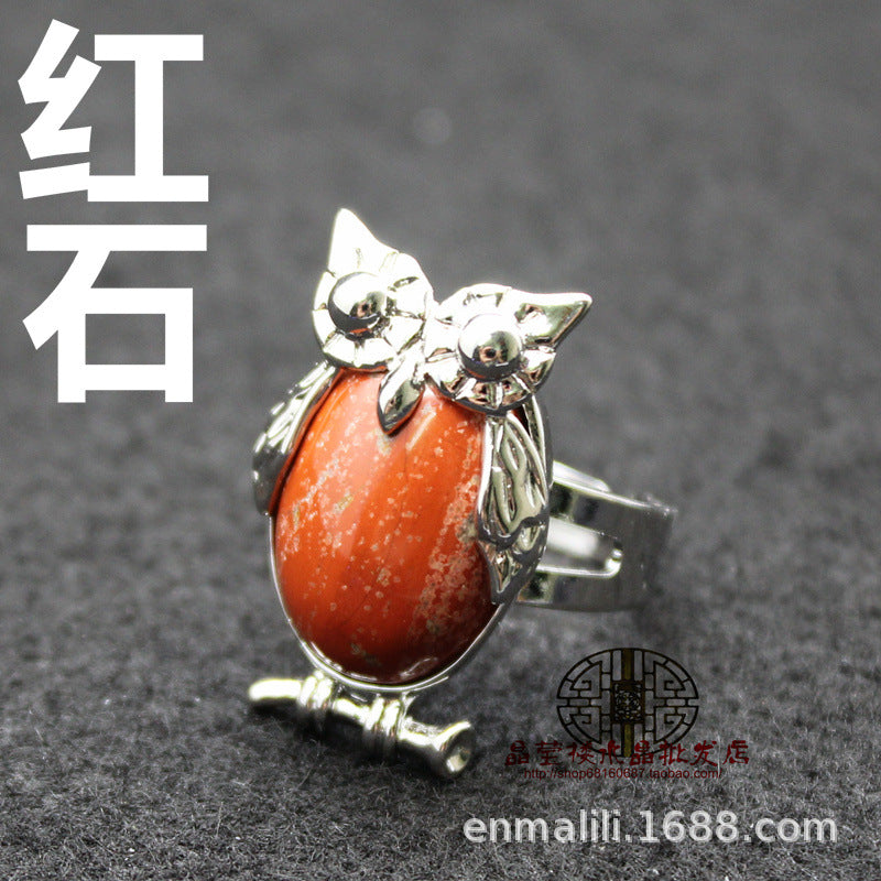 Wholesale Personality Exaggerated Owl Adjustable Ring